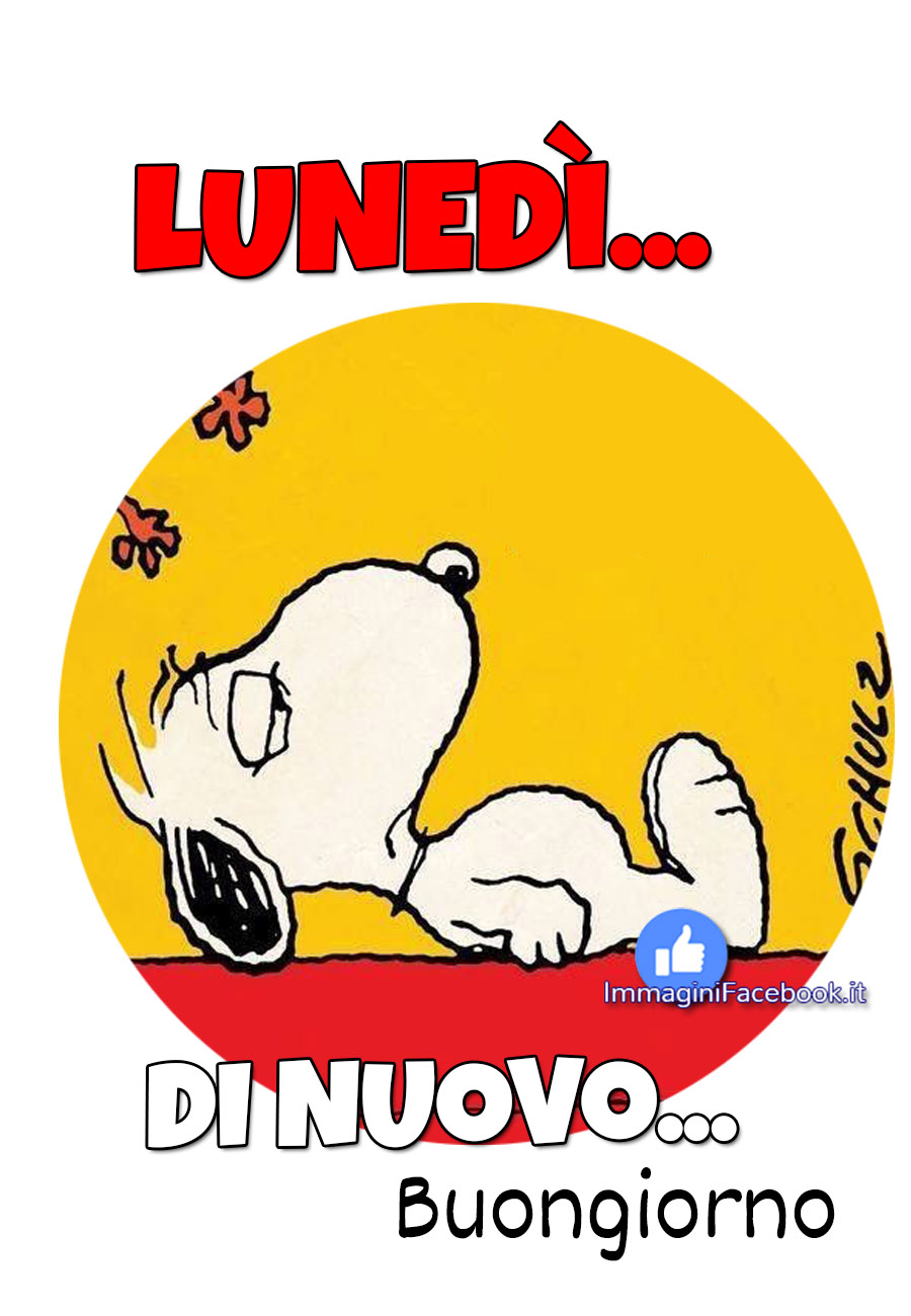 Buon Lunedì Snoopy immagini nuove