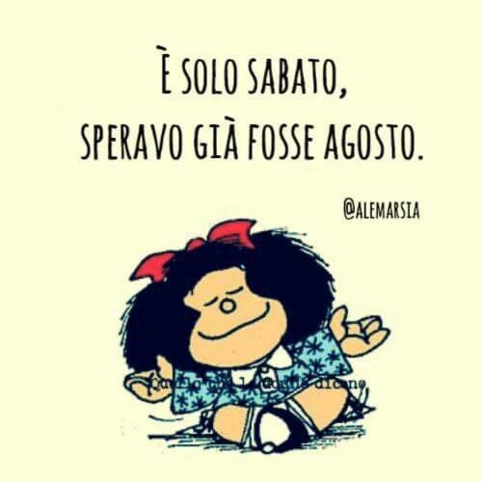 Buon Sabato immagini Mafalda