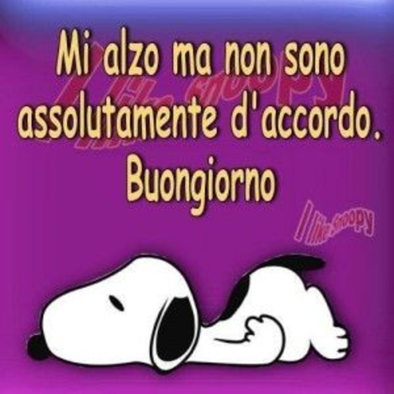 Snoopy Buongiorno frasi