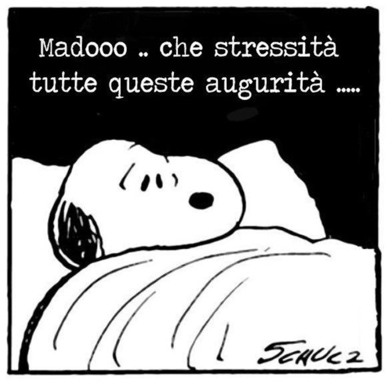 Snoopy e lo stress degli auguri