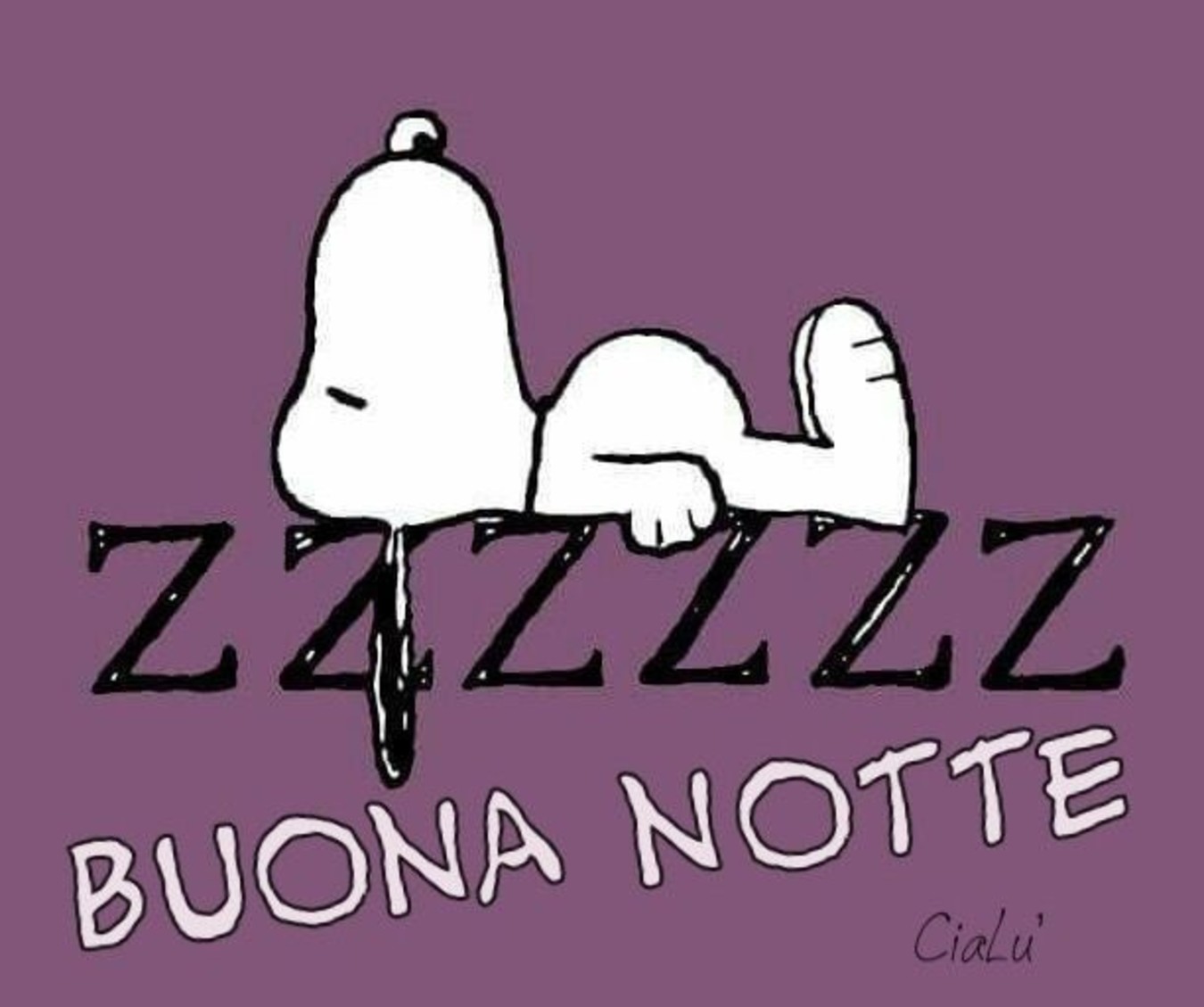 Zzz Buonanotte Snoopy