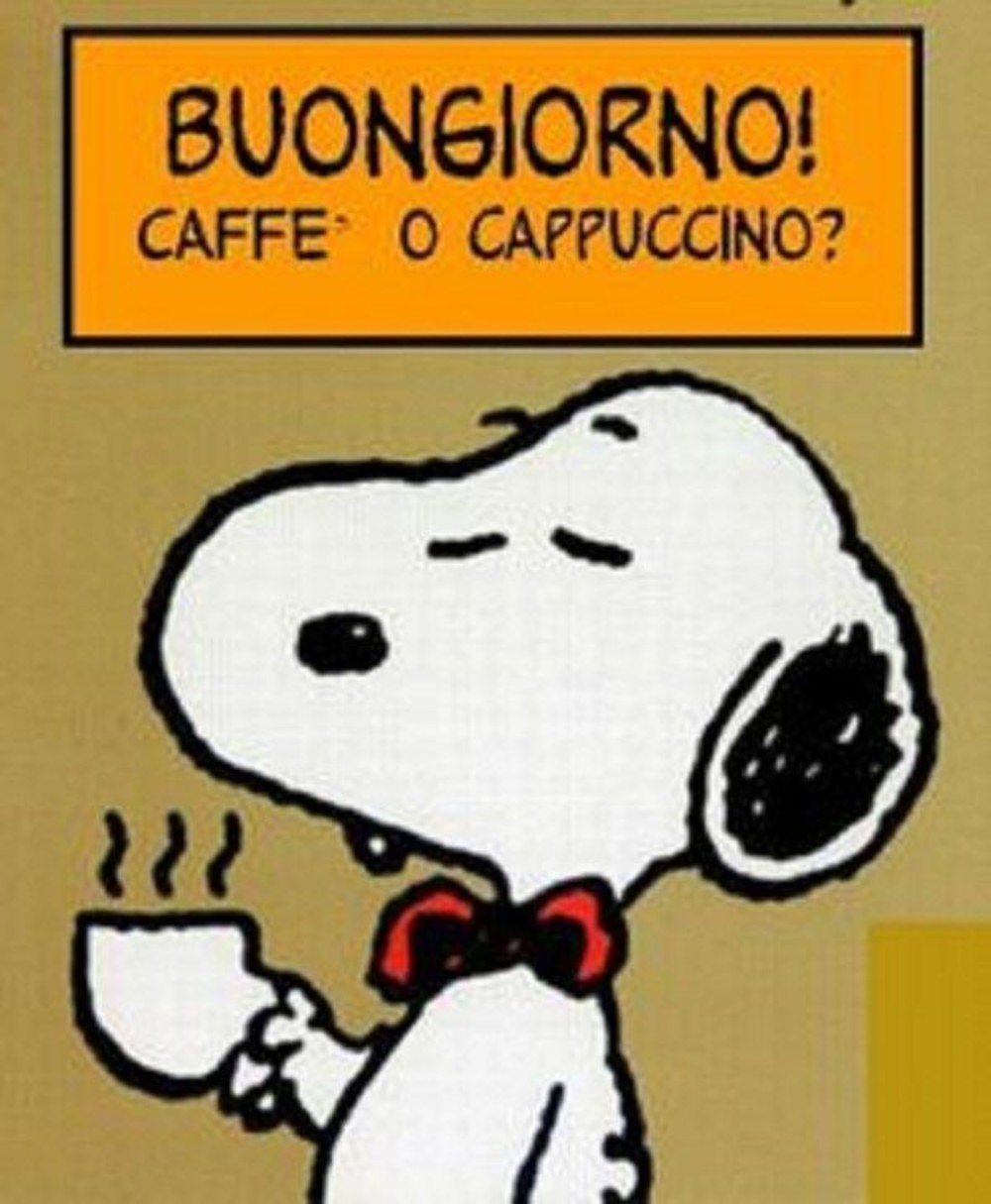 Buongiorno caffè cappuccino Snoopy