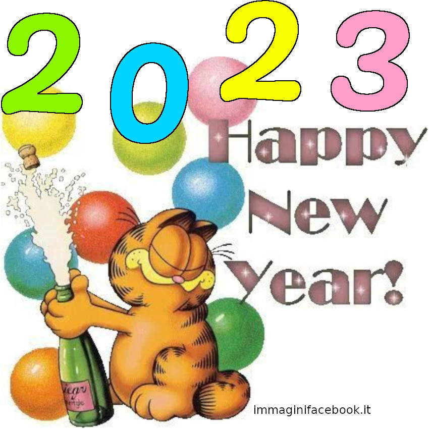 Happy New Year 2023 con il Gatto Garfield