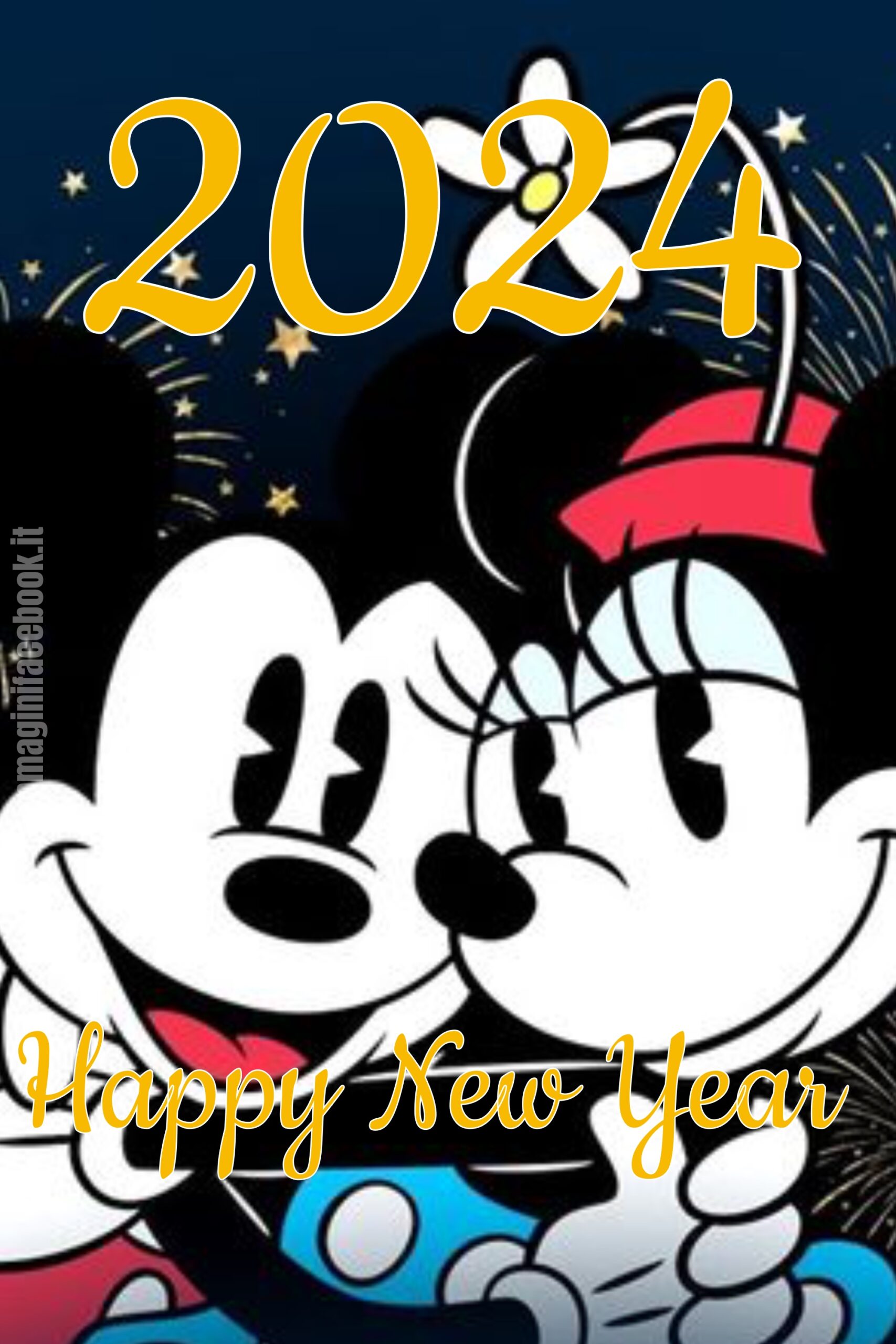 Happy New Year 2024 Topolino e Minnie